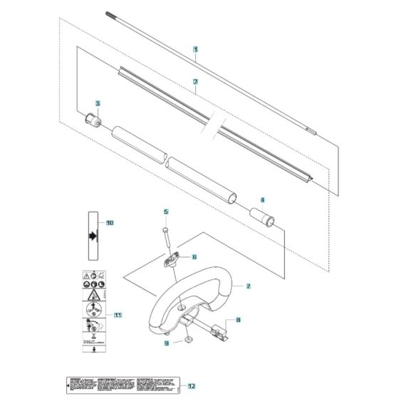 Shaft & Handle for Husqvarna 525iLXT