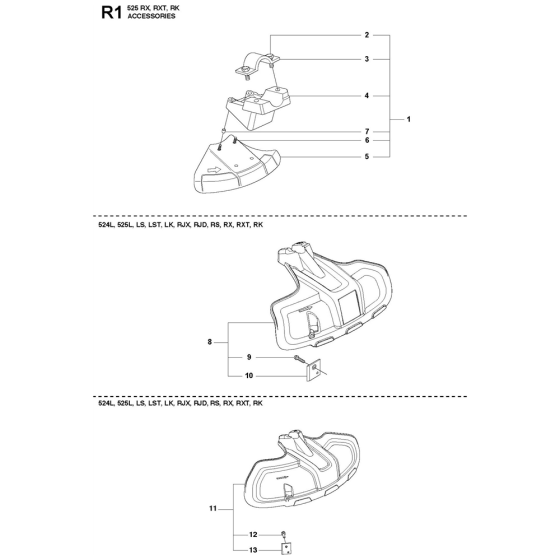 Accessories Assembly For Husqvarna 525L Brushcutters