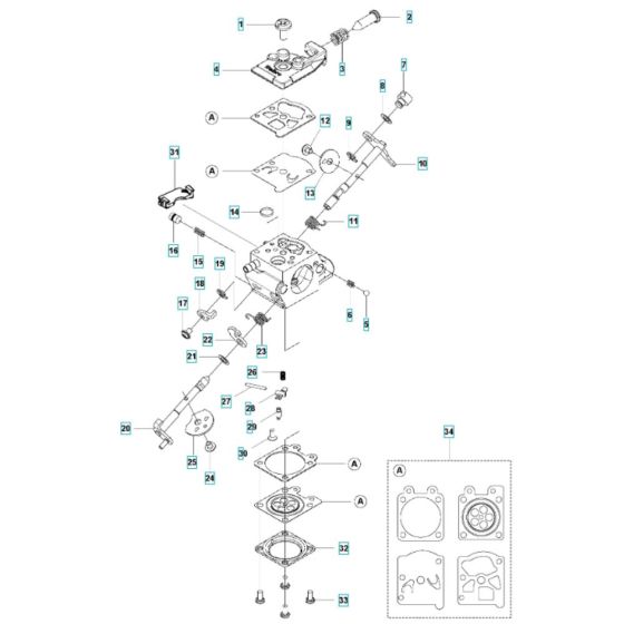 Carburettor Assembly for Husqvarna