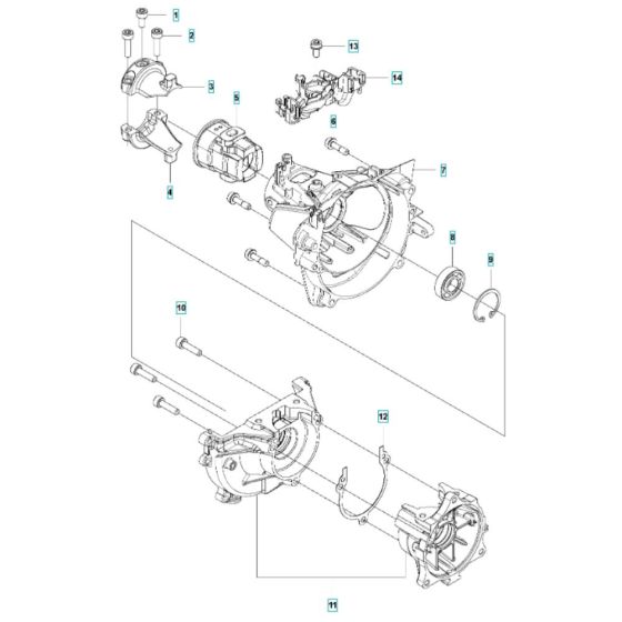 Crankcase Assembly for Husqvarna