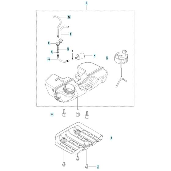 Fuel Tank Assembly for Husqvarna