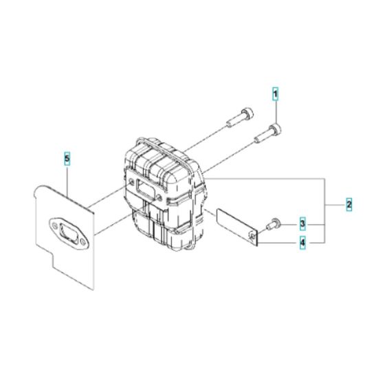 Muffler Assembly for Husqvarna