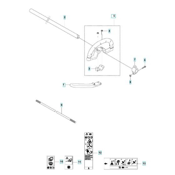 Shaft Assembly for Husqvarna 525