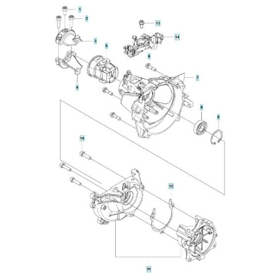 Crankcase Assembly for Husqvarna