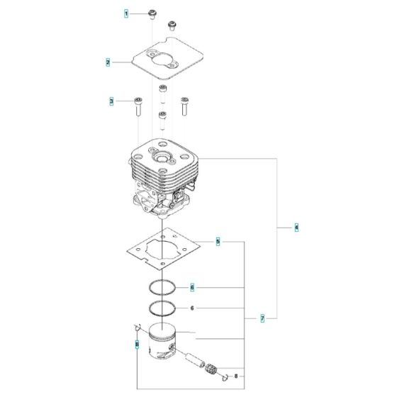Cylinder Assembly for Husqvarna