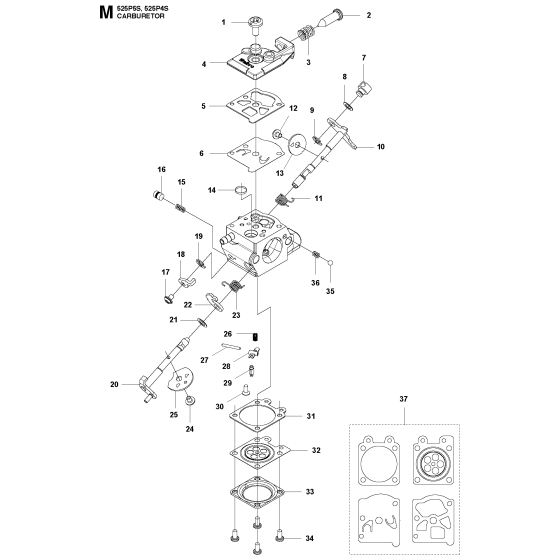 Carburetor Assembly for Husqvarna 525P4S Pole Pruners