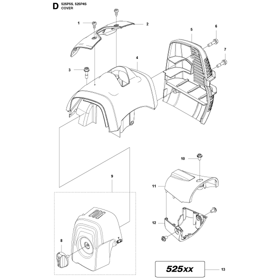 Cover Assembly for Husqvarna 525P5S Pole Pruners