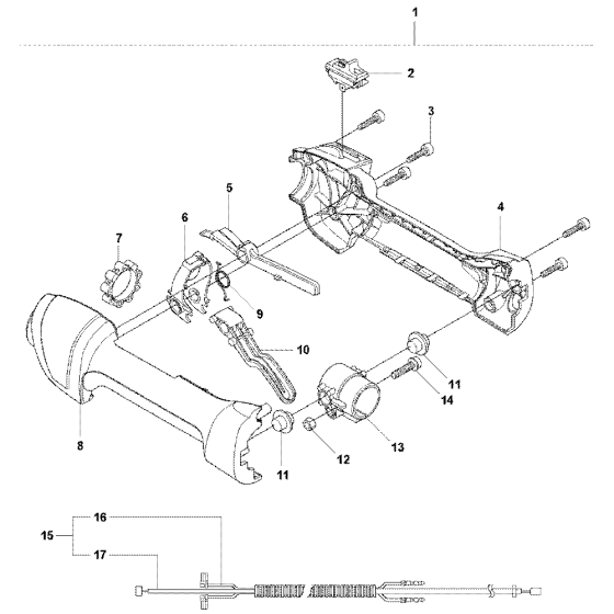 Throttle Controls Assembly for Husqvarna 525P5S Pole Pruners