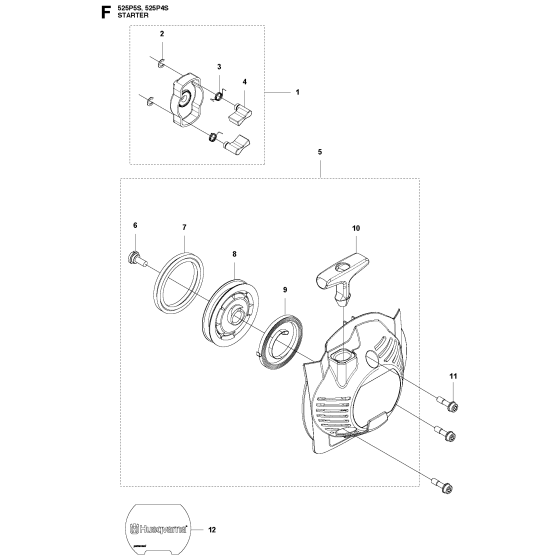 Starter Assembly for Husqvarna 525P5S Pole Pruners