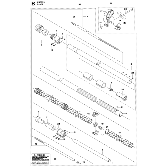 Shaft Assembly for Husqvarna 525PT5S Pole Pruners