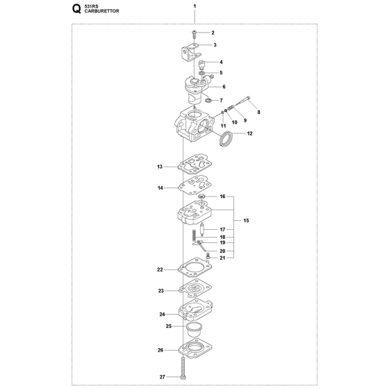 Carburetor Assembly For Husqvarna 531RS Brushcutters