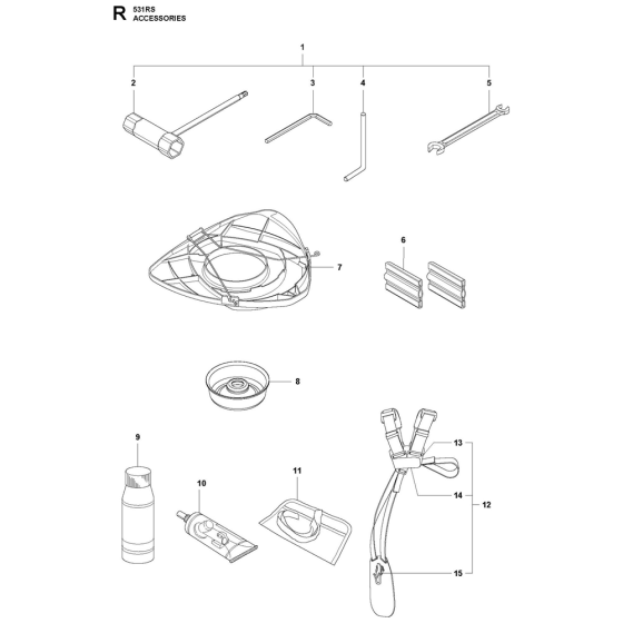 Accessories Assembly For Husqvarna 531RS Brushcutters