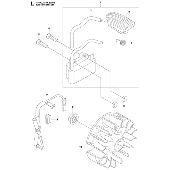 Ignition System Assembly For Husqvarna 533RS Brushcutters