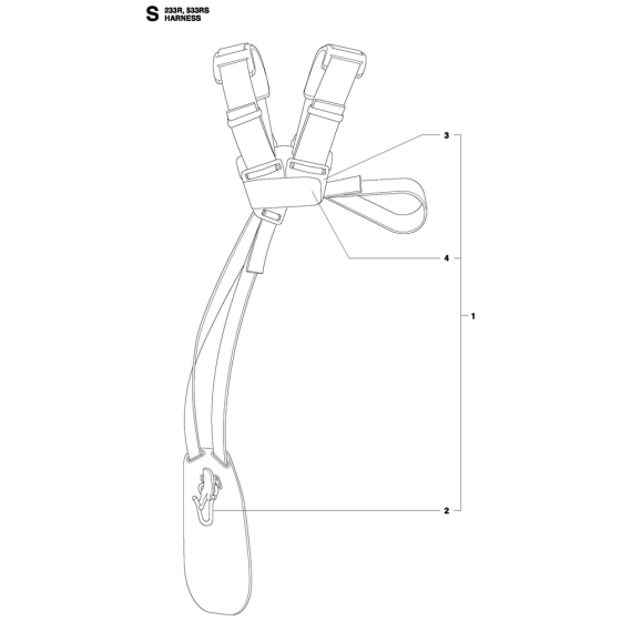 Harness Assembly For Husqvarna 533RS Brushcutters