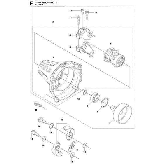 Clutch Assembly For Husqvarna 533RS Brushcutters