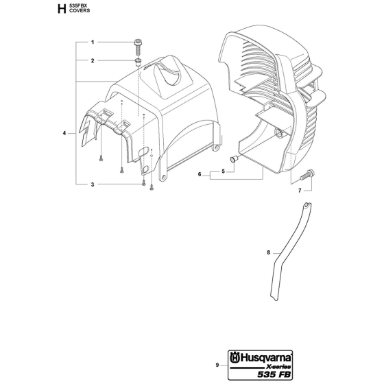 Cover Assembly For Husqvarna 535FBX Brushcutters