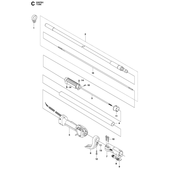 Tube Assembly For Husqvarna 535FBX Brushcutters