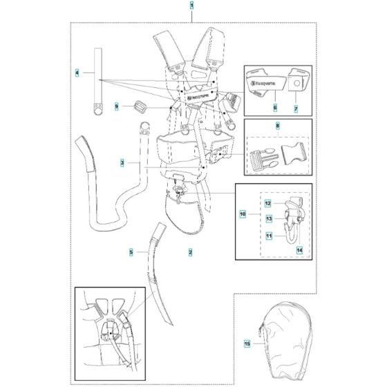 Harness for Husqvarna 535iRXT