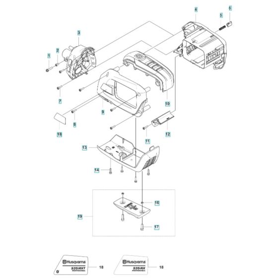 Housing for Husqvarna 535iRXT
