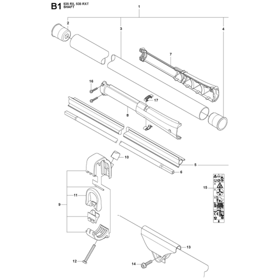 Shaft Assembly For Husqvarna 535LS Brushcutters