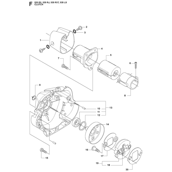 Clutch Assembly For Husqvarna 535LS Brushcutters