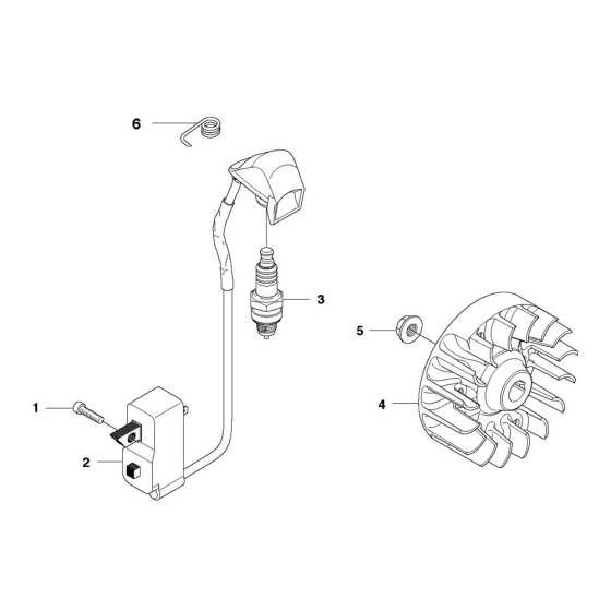 Ignition System Assembly For Husqvarna 535RX Brushcutters