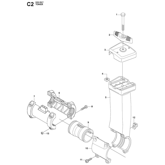 Tower Assembly For Husqvarna 535RXT Brushcutters