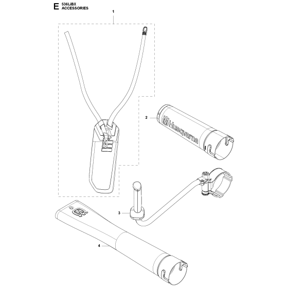 Accessories Assembly for Husqvarna 536LIBX Leaf Blower