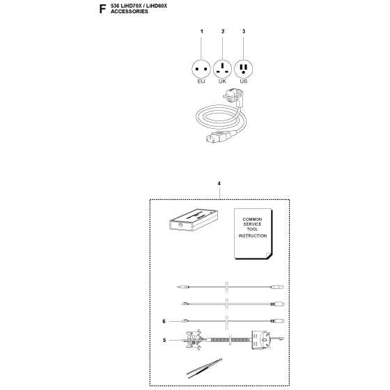 Accessories Assembly for Husqvarna 536LIHD60X Hedge Trimmers