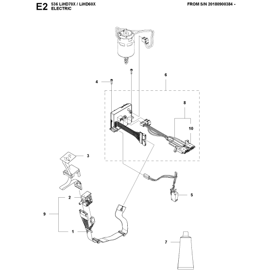 Electrical Assembly for Husqvarna 536LIHD70X Hedge Trimmers