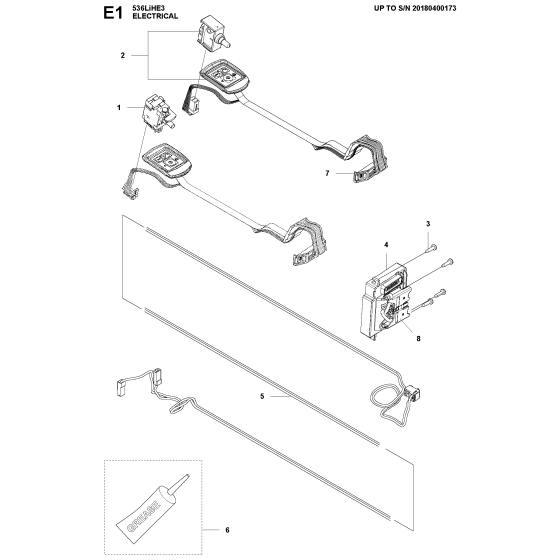 Electrical Assembly for Husqvarna 536LIHE3 Hedge Trimmers