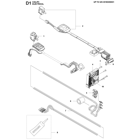 Electrical Assembly for Husqvarna 536LIPX Pole Pruners