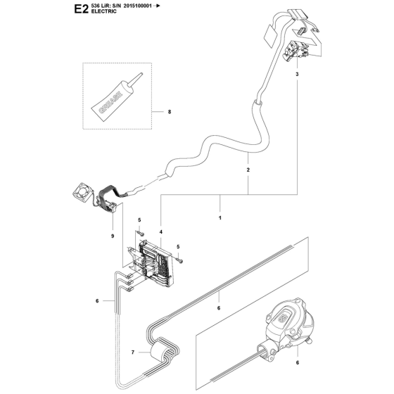 Electrical-2 Assembly For Husqvarna 536LiR Brushcutters