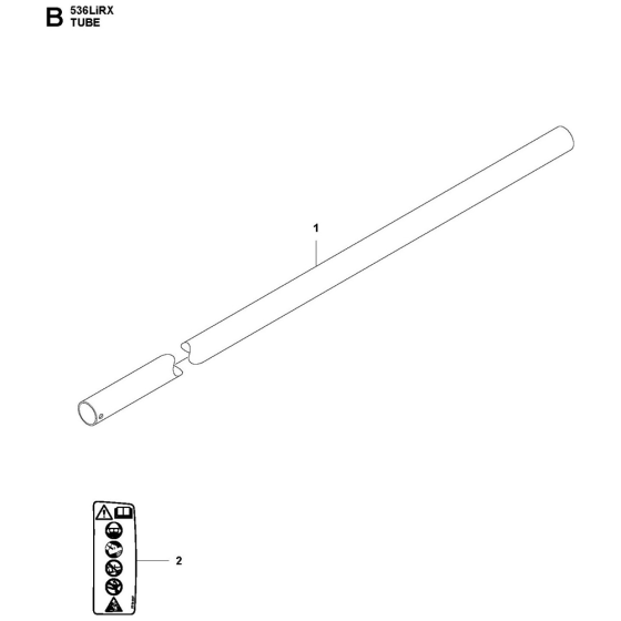 Tube Assembly For Husqvarna 536LiRx Brushcutters