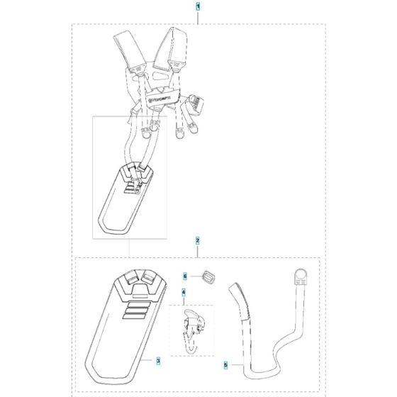 Harness for Husqvarna 536LiRX