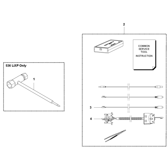 Accessories Assembly For Husqvarna 536LIXP  Chainsaw 