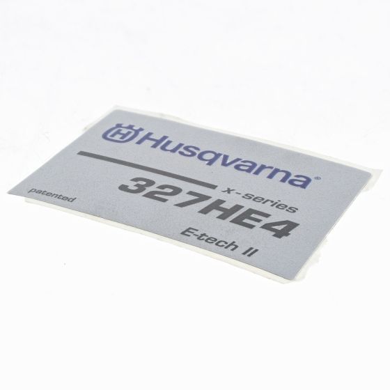 Label for Husqvarna 327HE4 X-Series Hedgetrimmers - 537 35 34-68