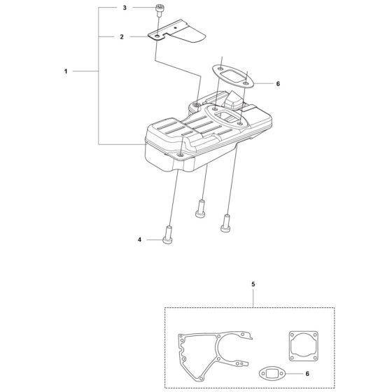 Muffler Assembly for Husqvarna