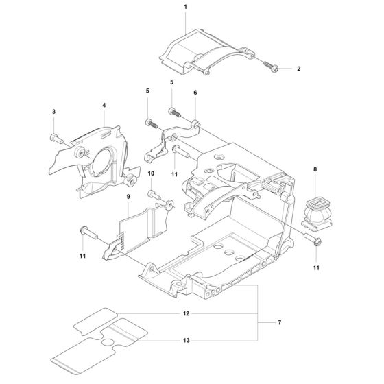 Cylinder Cover for Husqvarna 540XP