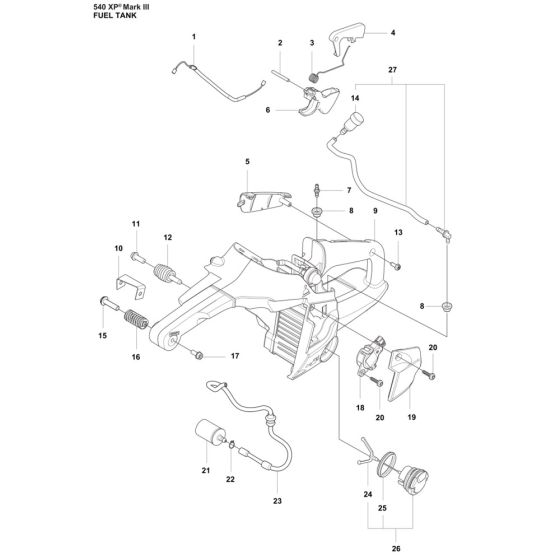 Fuel Tank Assembly for Husqvarna