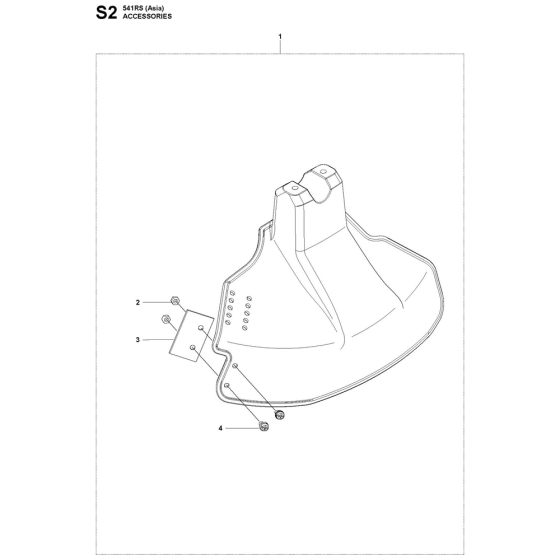 Accessories-3 Assembly For Husqvarna 541RS Brushcutters