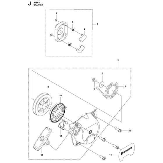 Starter Assembly For Husqvarna 541RS Brushcutters