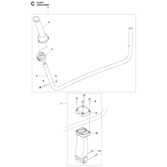 Handle Assembly For Husqvarna 541RST Brushcutters