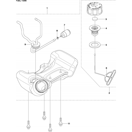 Fuel Tank Assembly for Husqvarna 543AE15 Earth Auger