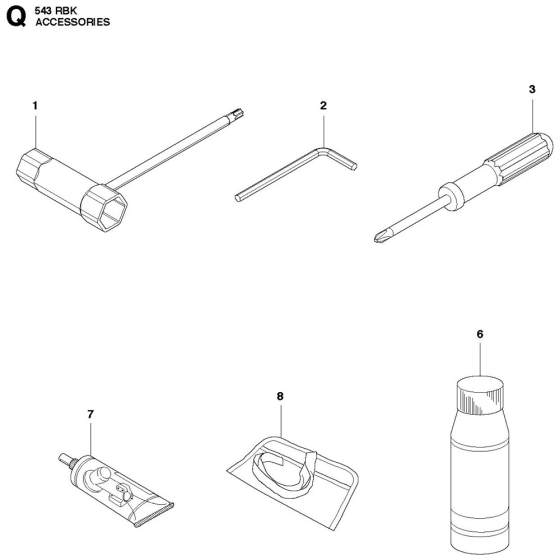 Accessories Assembly For Husqvarna 543RBK Brushcutters