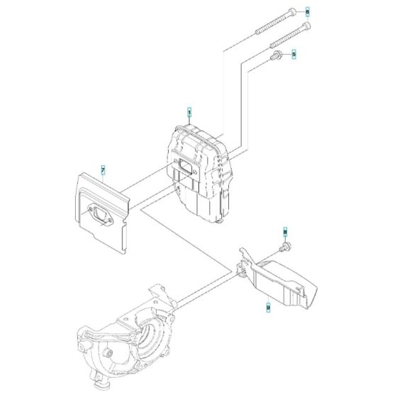 Muffler Assembly for 543RBS