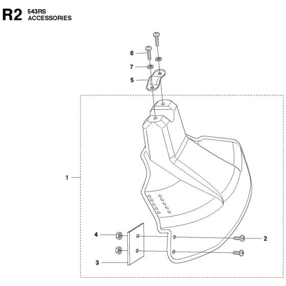 Accessories-2 Assembly For Husqvarna 543RS Brushcutters