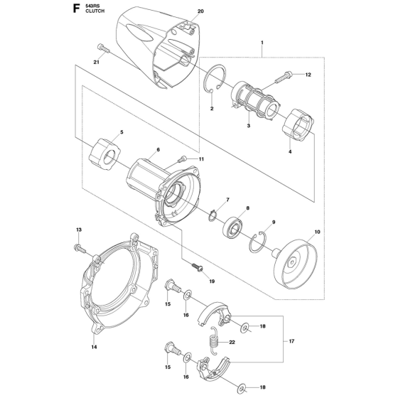 Clutch Assembly For Husqvarna 543RS Brushcutters