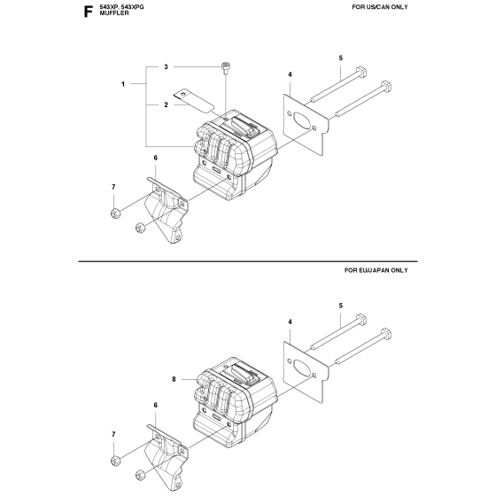 Muffler Assembly For Husqvarna 543XP Chainsaw 