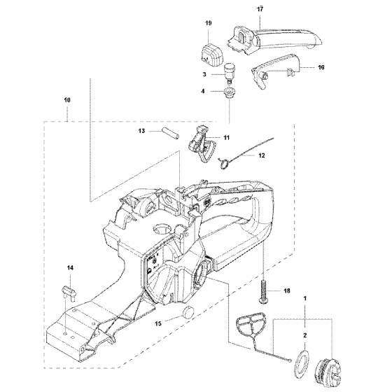 Fuel Tank Assembly For Husqvarna 543XP Chainsaw 